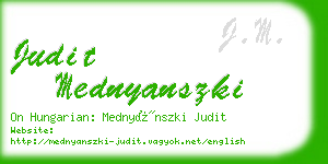 judit mednyanszki business card